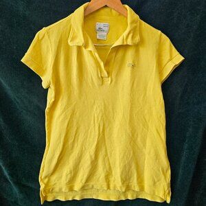 Lacoste Yellow Short Sleeve Polo Shirt